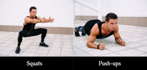 squat and push-up All Body Workouts