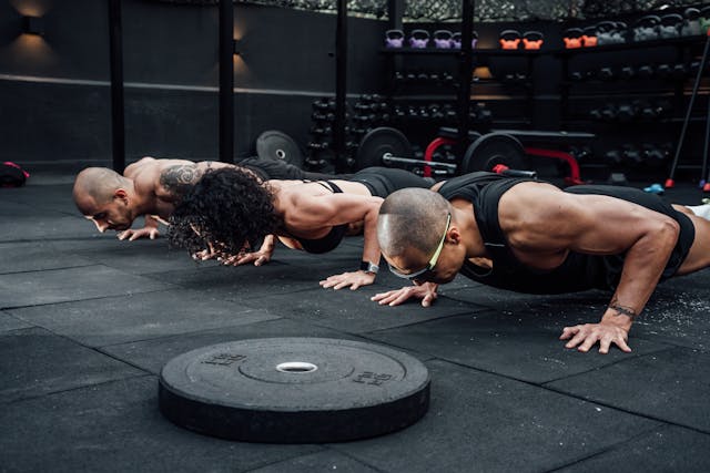 A person is performing Push-Up Variations complete body exercise