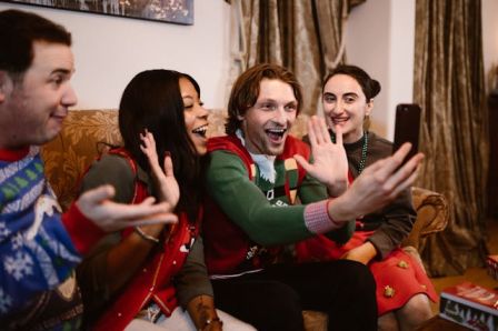 A group of friends or family spending quality time together, highlighting social connection tips for mental wellness