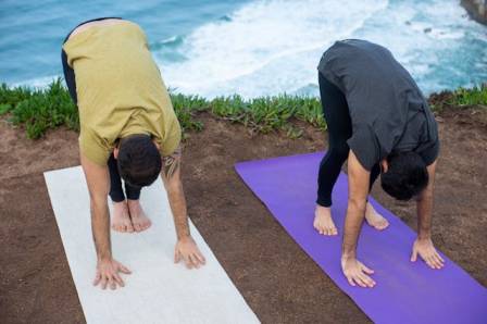 Standing Forward Bend full body stretching exercises