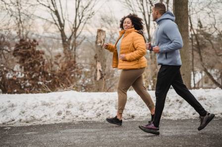 someone jogging health of heart