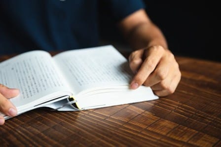 someone is reading book Morning Habits